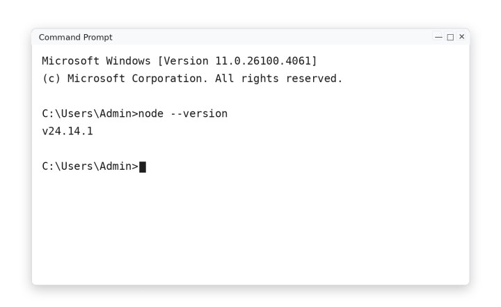 检查 Node 版本命令