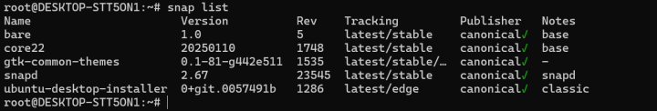 使用 Snap 卸载 Ubuntu 软件包