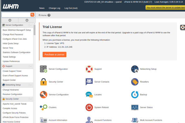 如何在 centos 8 上安装 cpanel-whm
